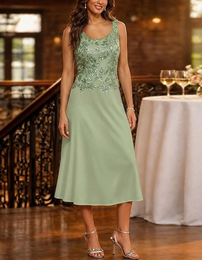 Solid Color Sequined Lace Sequined Dress With Cardigan 2-Piece Suit