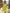 Yellow Green Strapless Bow Tulle Mini Dress