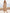 Champagne Colored V-Neck Ruffled Sleeve Sequined Chiffon Maxi Dress