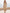 Champagne Colored V-Neck Ruffled Sleeve Sequined Chiffon Maxi Dress