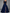 Navy Blue Illusion Round‑Neck Three‑Quarter Lace Sleeve Satin A‑Line Maxi Dress