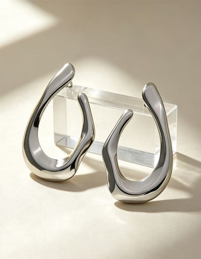 Geometric Irregular U-shaped Earrings