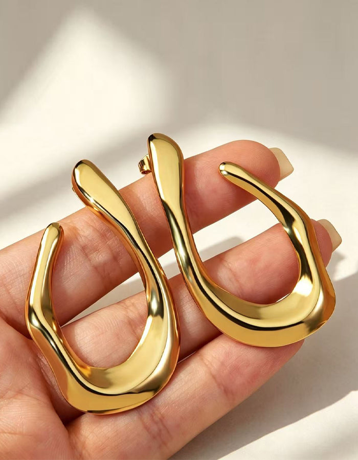 Geometric Irregular U-shaped Earrings