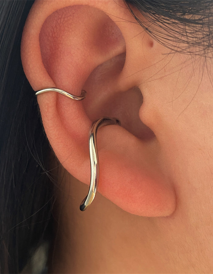 Geometric Ear Bone Clip 2-Piece Set