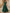Green Sequined Short Sleeved Deep V-Neck Satin Maxi Dress