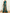 Navy Blue One‑Shoulder Ruched Satin Bodice Gold Floral Print Chiffon High‑Slit Maxi Dress