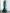 Elegant Turquoise 3/4 Sleeve 3D Floral Maxi Dress