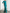 Elegant Turquoise 3/4 Sleeve 3D Floral Maxi Dress