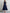 Navy Blue Plaid Organza Boat Collar Midi Dress