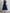 Navy Blue Plaid Organza Boat Collar Midi Dress