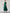 Green Satin Boat Neck Mesh Three Quarter Sleeves Midi Dress