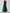 Green Satin Boat Neck Mesh Three Quarter Sleeves Midi Dress