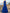 Royal Blue Sleeveless Round Neck 3D Flower Maxi Dress
