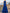 Royal Blue Sleeveless Round Neck 3D Flower Maxi Dress
