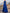 Royal Blue Sleeveless Round Neck 3D Flower Maxi Dress
