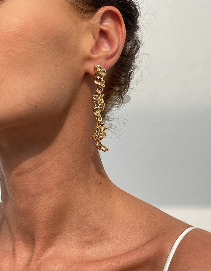 Liquid Lava Metal Pleated Jewelry