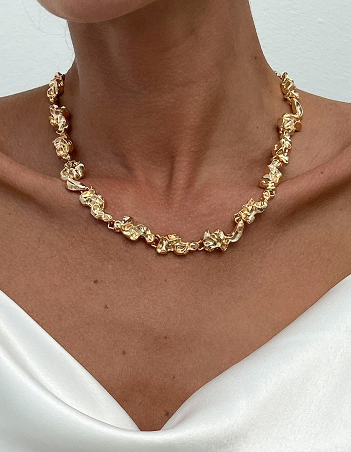 Liquid Lava Metal Pleated Jewelry