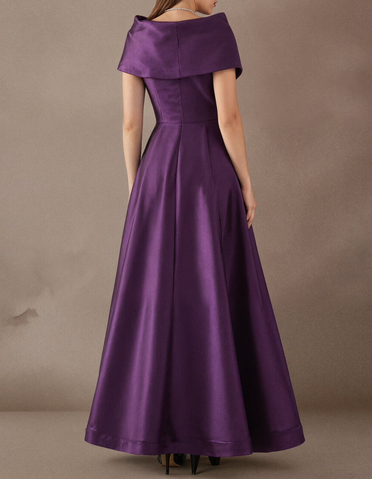 Strapless Satin A-Line Evening Maxi Dress