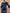 Dark Blue Satin Round Neck 3D Flower Maxi Dress