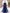 Blue Off The Shoulder Chiffon Formal Jumpsuit