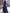 Dark Blue Satin V-neck With Tie Front Detail Maxi Dress