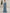 Blue Gray V-Neck Chiffon Long Flared Sleeves Maxi Dress