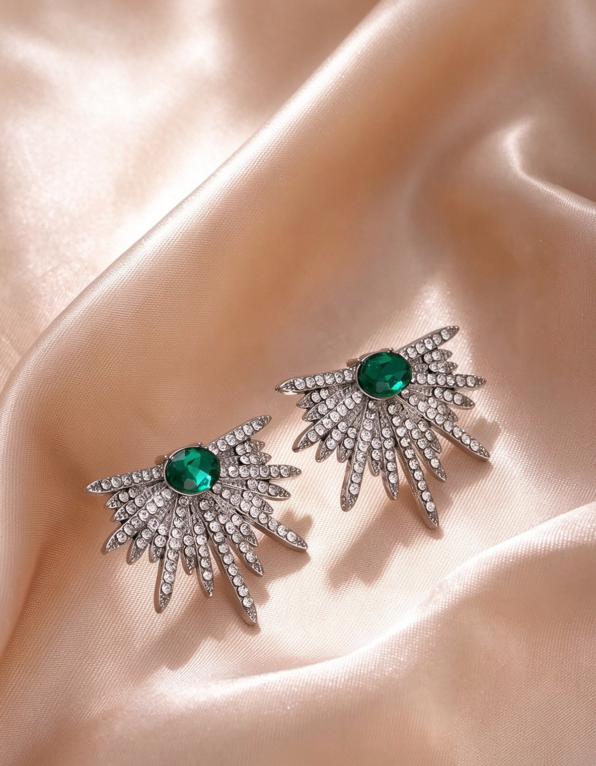 Sunburst Rhinestone Statement Earrings