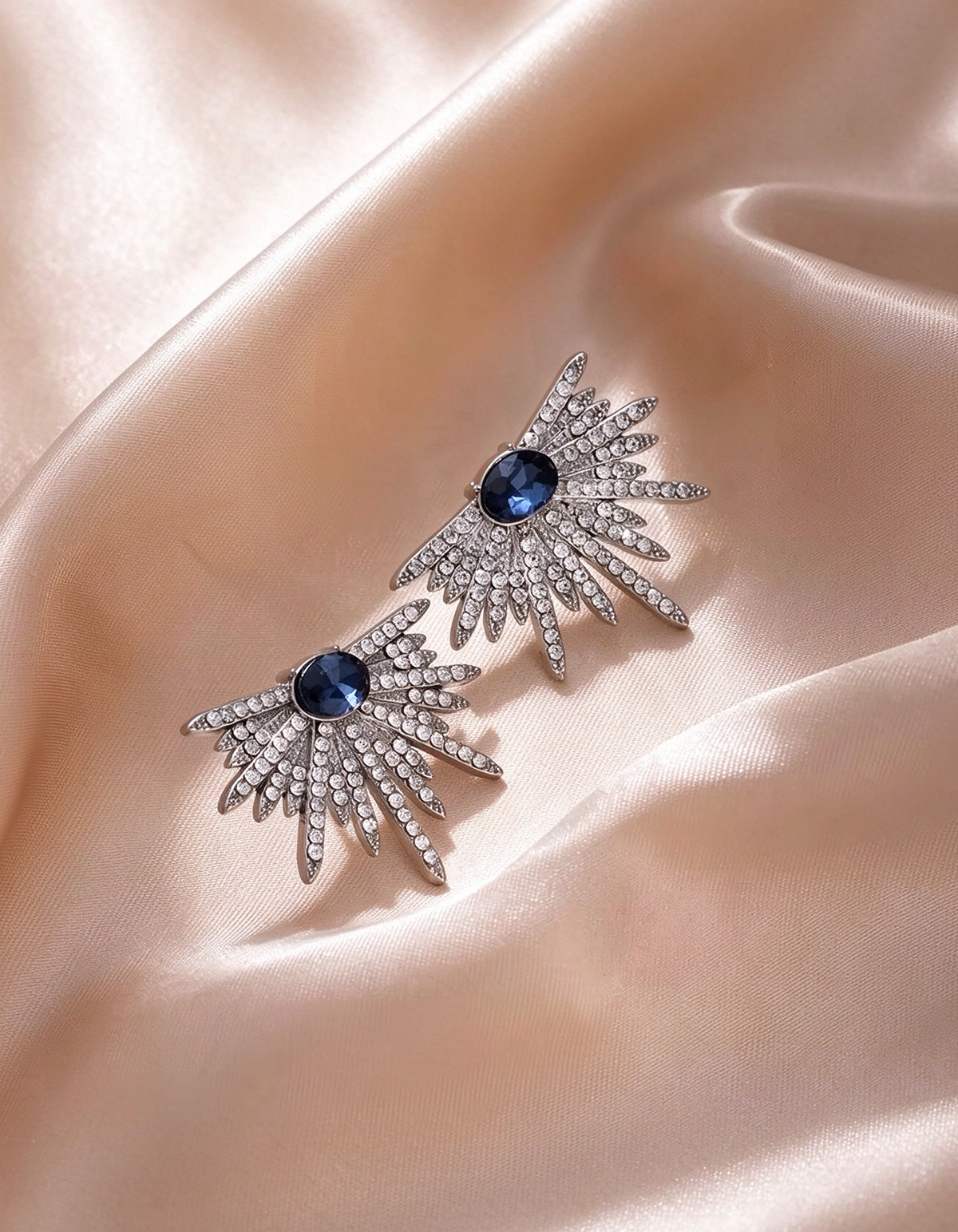 Sunburst Rhinestone Statement Earrings