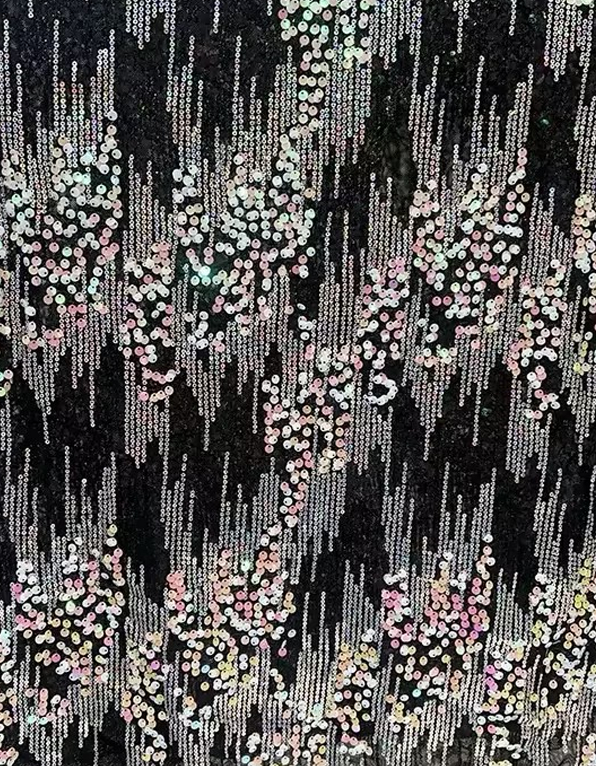 Draped Chiffon Cape Iridescent Sequin Maxi Dress