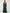 Green A-line V-neck Slit Maxi Dress