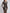 Brown Metallic Long Sleeves Maxi Dress