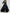 Deep Navy Blue V-neck Long-sleeved High-low Hem Wrap Maxi Dress