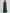 Dark Green Chiffon V-Neck Flutter Sleeves And Fitted Waist Maxi Dress