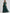 Dark Green Chiffon V-Neck Flutter Sleeves And Fitted Waist Maxi Dress