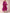Rose Red A-line Round Neck Pleats Midi Dress