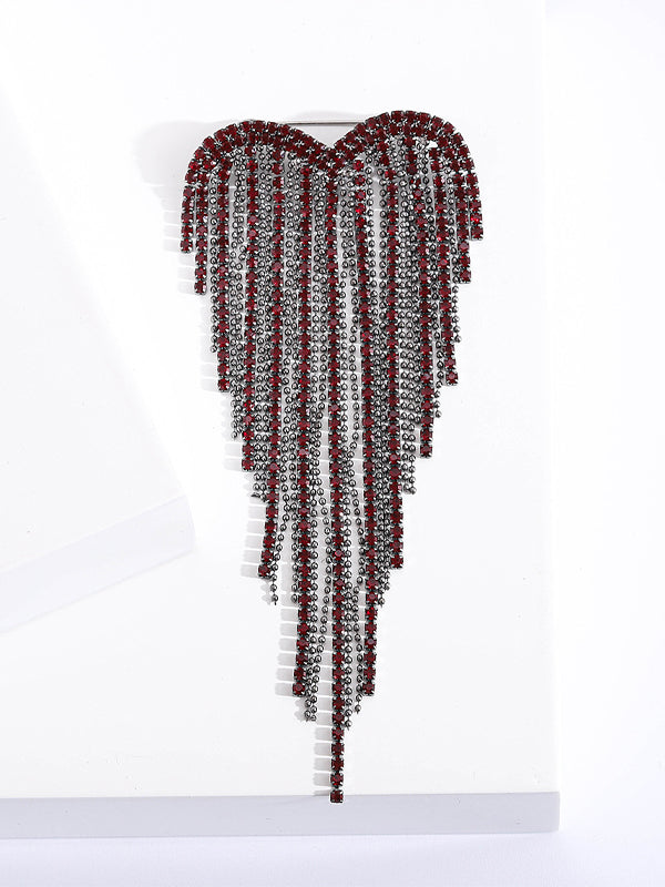 Heart Tassel Brooch