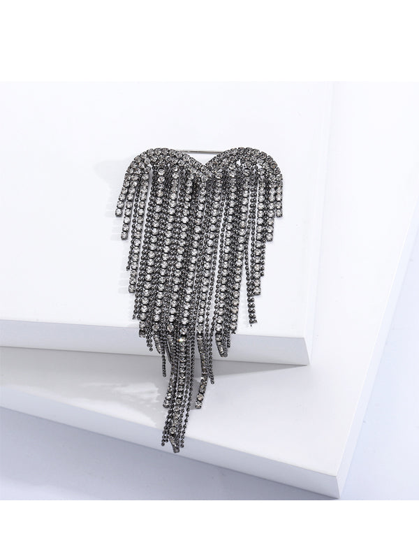 Heart Tassel Brooch