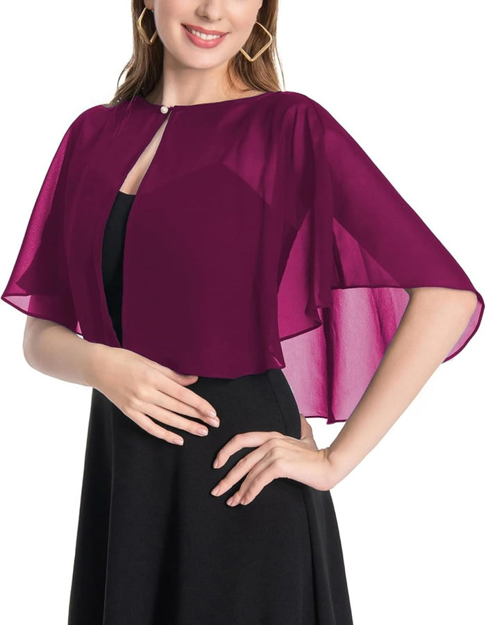 Solid Color Round Neck Double Edge Shawl