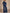 Dark Blue V-Neck Chiffon Short Sleeved Jumpsuit