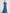 Blue Off The Shoulder Satin Maxi Dress