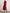 Red Asymmetrical Long Sleeved A-line Midi Dress