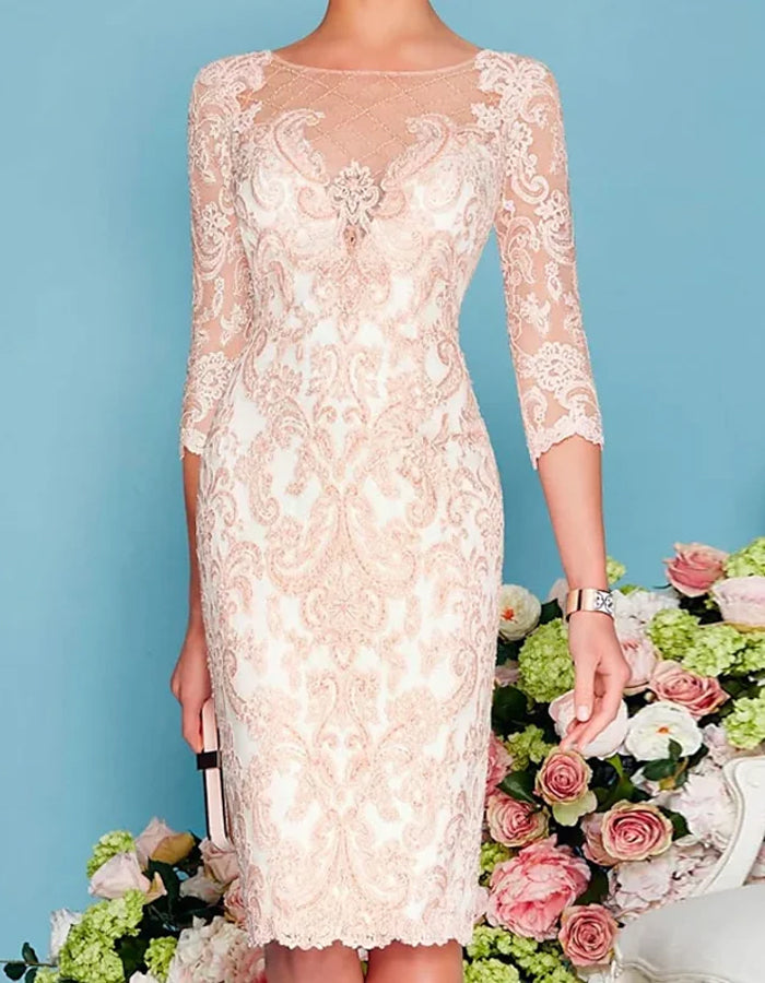 Pink Lace Dress Suit