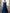 Blue V-neck Lace Long Sleeved Satin Maxi Dress