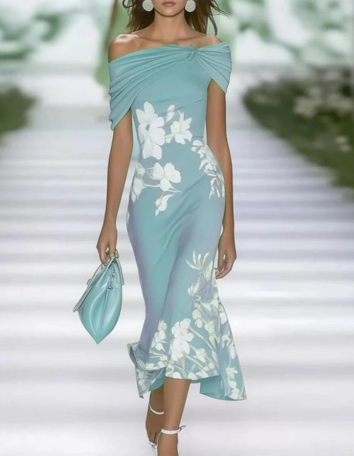 Vestido Midi Elegante para Fiesta de Trabajo/Navidad