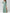 Light Green V-neck Chiffon Waist Pleated Long Sleeves Maxi Dress