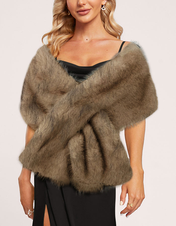 Eco Friendly Faux Fur Fox Fur Shawl