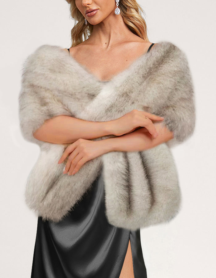 Eco Friendly Faux Fur Fox Fur Shawl