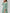 Light Green V-neck Chiffon Waist Pleated Long Sleeves Maxi Dress