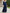 Dark Blue Long-sleeved Chiffon Slit Maxi Dress
