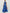 Blue Sleeveless Chiffon Print Maxi Dress